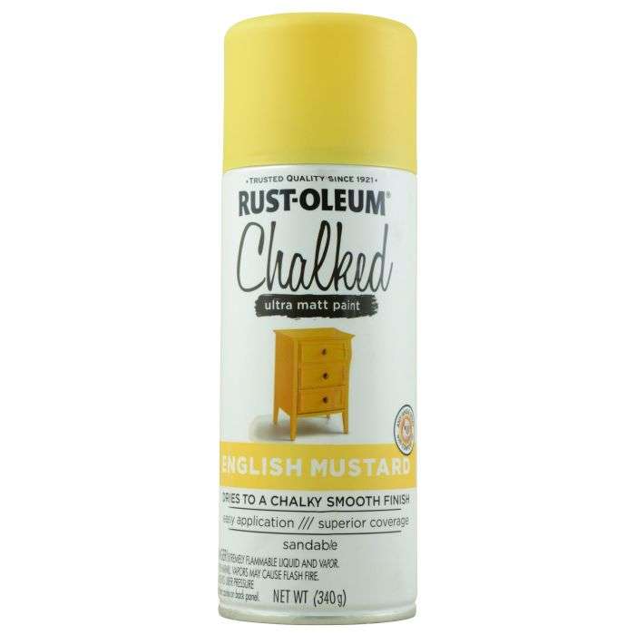 Rust-Oleum Chalked Ultra Matt Spray Paint English Mustard 340g