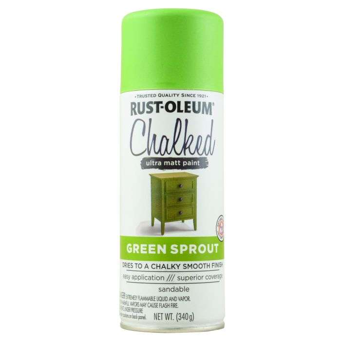 Rust-Oleum Chalked Ultra Matt Spray Paint Green Sprout 340g