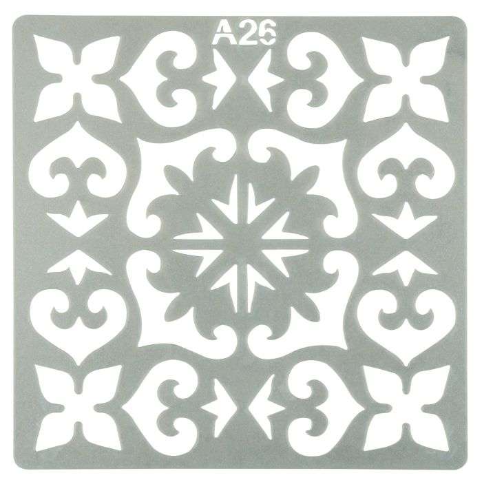 Granny B's Spanish Repeat Stencil Tile 150 x 150mm