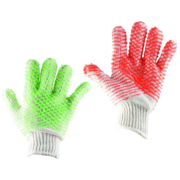 Pride Red/Green Criss Cross Cotton Gloves