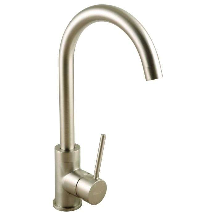 Bijiou Satin Nickel Stylet Deck Type Sink Mixer
