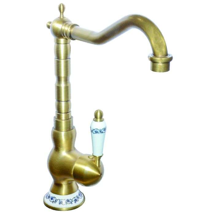 Trendy Taps Floral & Brass Sink Mixer