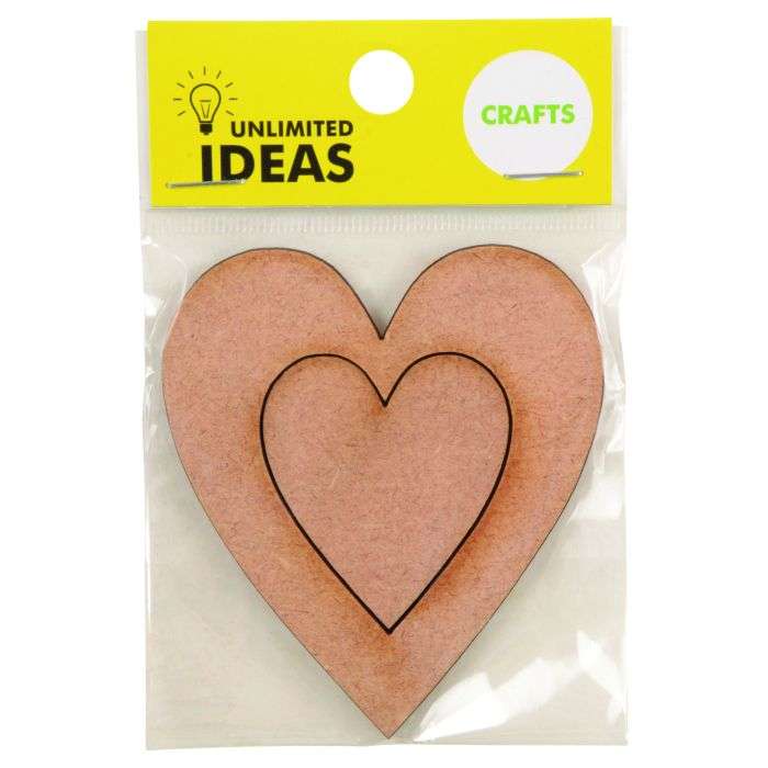 Unlimited Ideas Medium Outline MDF Wood Heart