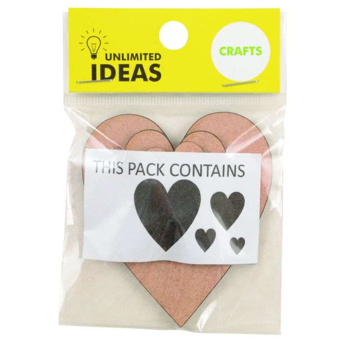 Unlimited Ideas MDF Wood Heart Set