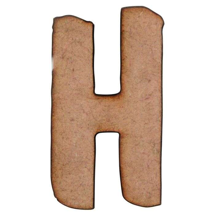 Unlimited Ideas MDF Wood Alphabet-H 50mm