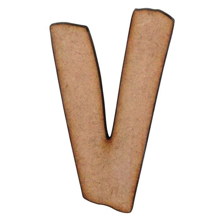 Unlimited Ideas MDF Wood Alphabet-V 50mm