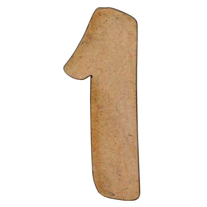 Unlimited Ideas MDF Wood Number-1 50mm