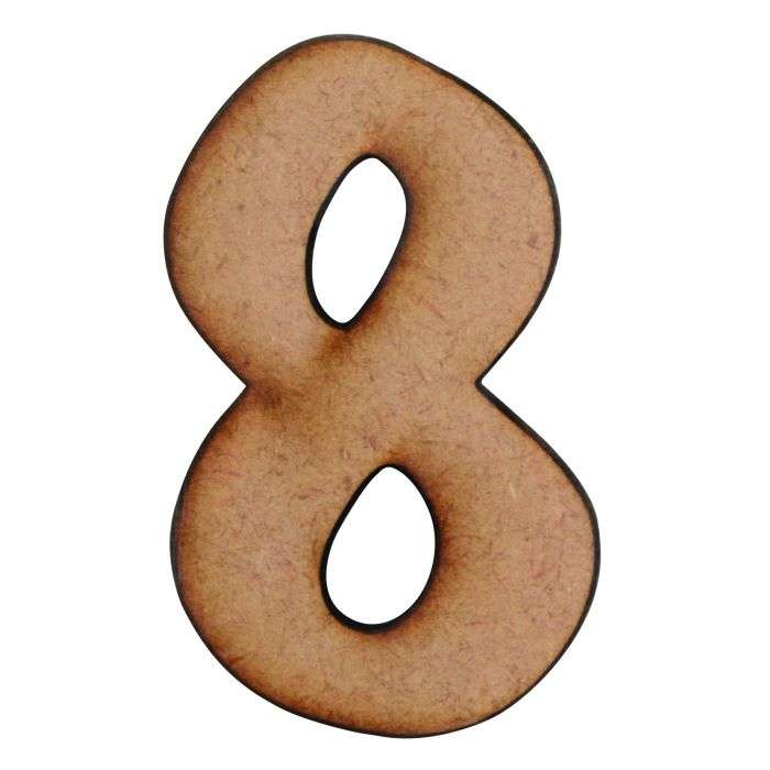 Unlimited Ideas MDF Wood Number-8 50mm