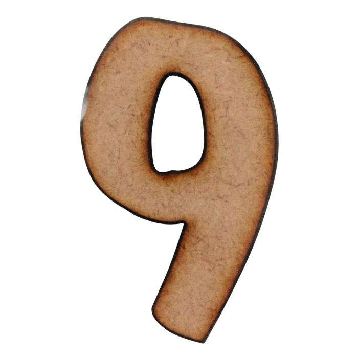 Unlimited Ideas MDF Wood Number-9 50mm