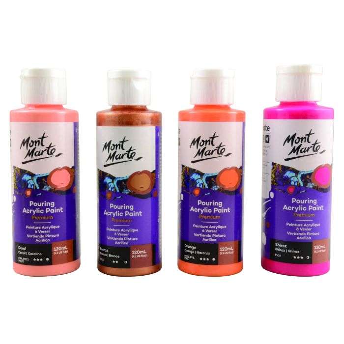 Monte Marte Pouring Acrylic Paint 120ml - 4 Pack