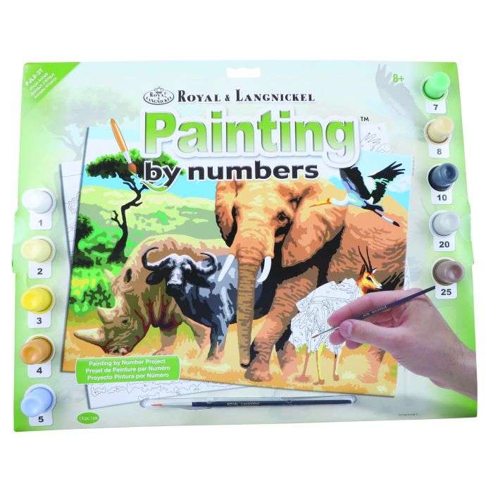 Royal & Langnickel Painting By Numbers Large African Animals