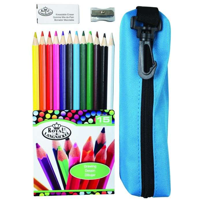 Royal 15 Piece Drawing Pencil Set With Case