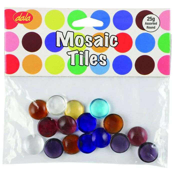 Dala Assorted Round Glass Mosaic Beads