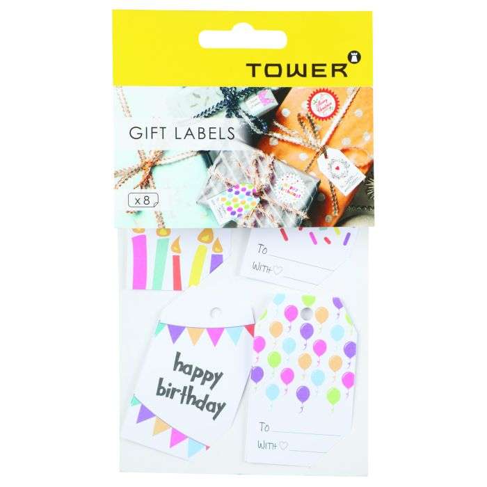 Tower 8 Piece String Birthday Labels
