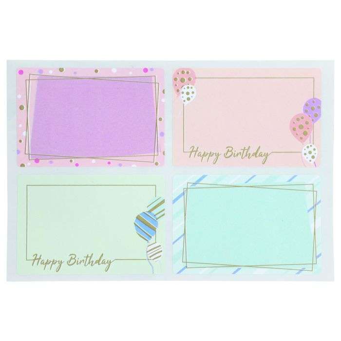 Tower Birthday Note Labels - 8 Labels