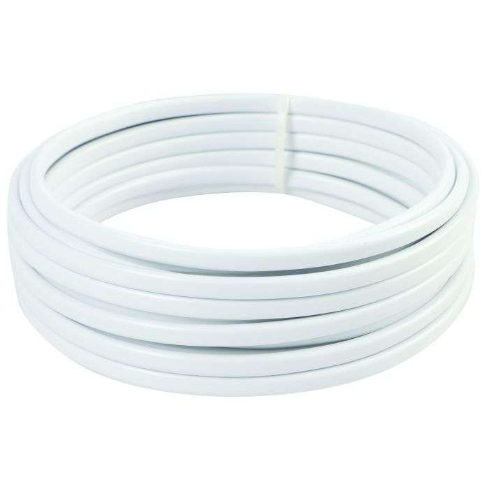 White 2 Core Flat Mains Cable 0.75mm x 5m
