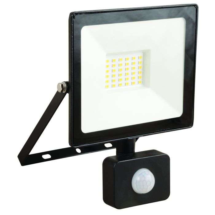 Eurolux Black LED Floodlight With Day/Night Sensor 30W