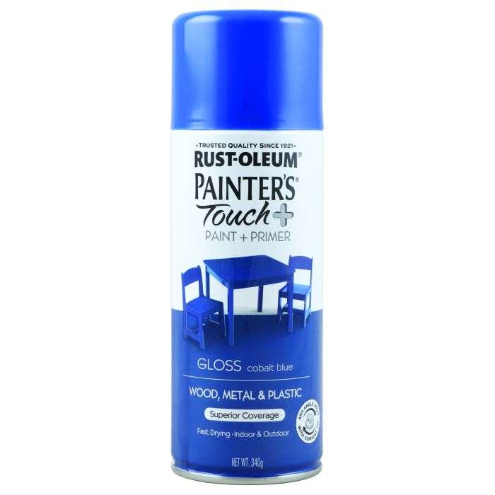 Rust-Oleum Painter's Touch Plus Gloss Spray Paint Cobolt Blue 340g
