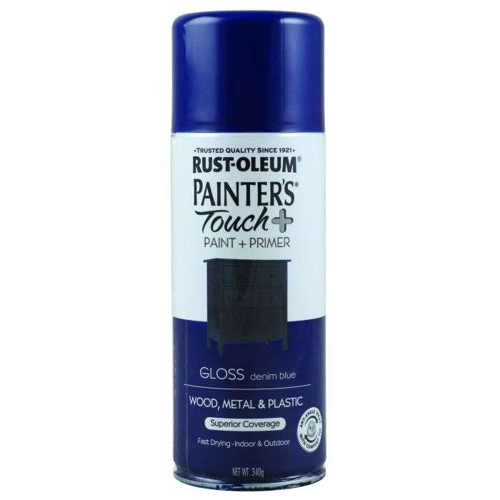 Rust-Oleum Painter's Touch Plus Gloss Spray Paint Denim Blue 340g