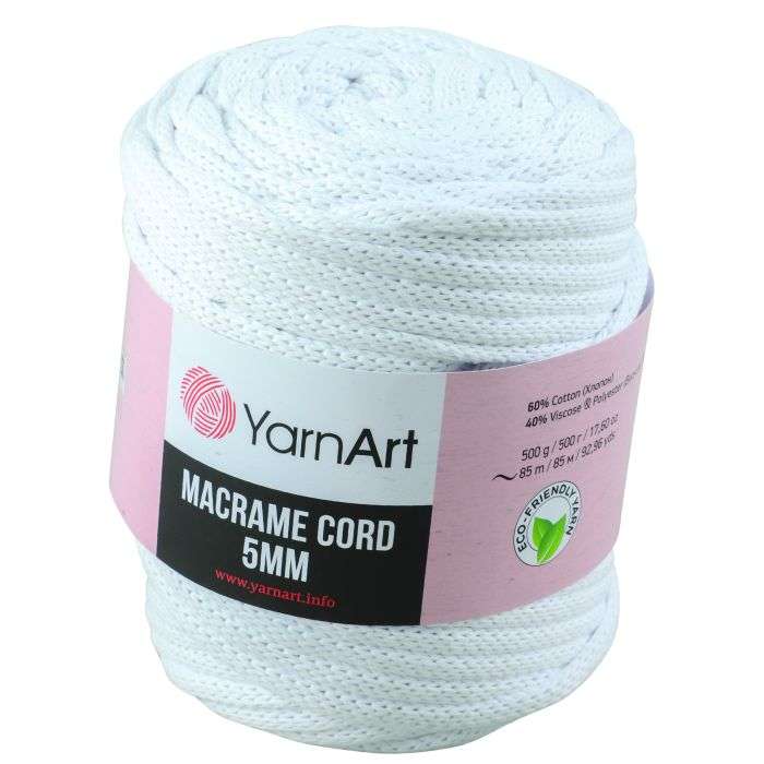 Yarn Art White Macrame Cord 5mm 500g