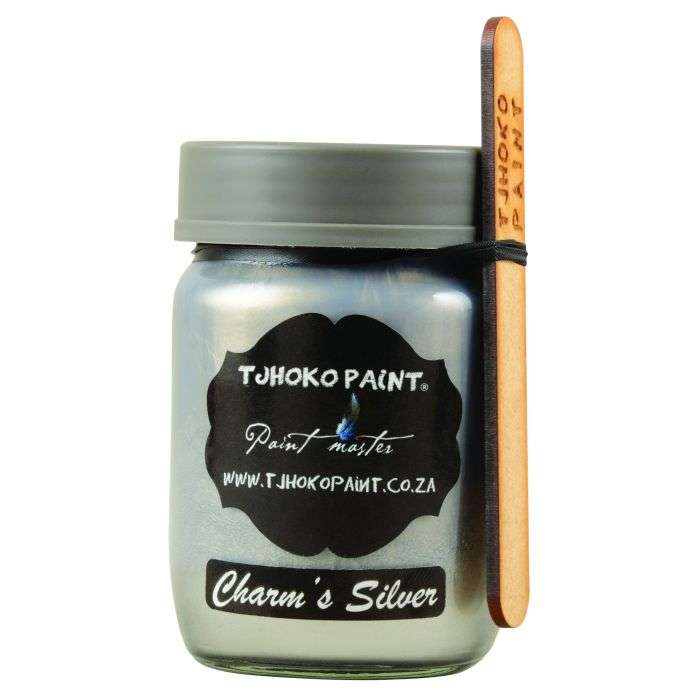 Tjhoko Chalked Decorative Paint Charm's Silver 250ml