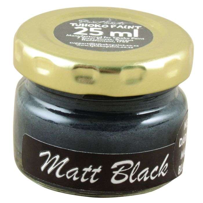 Tjhoko Chalked Decorative Paint Matt Black 25ml