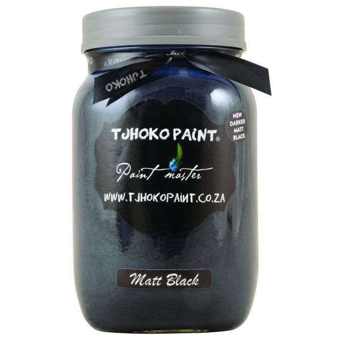 Tjhoko Chalked Decorative Paint Matt Black 1L