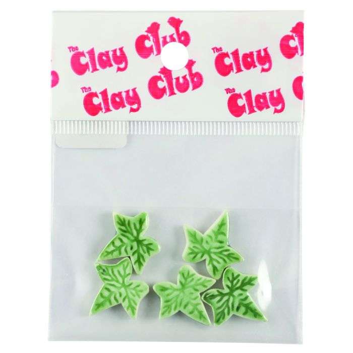 The Clay Club Assorted Clay Small Ivy Leaves Mosaic Tiles