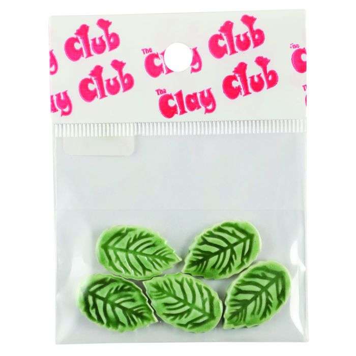 The Clay Club Assorted Clay Small Rose Leaves Mosaic Tiles