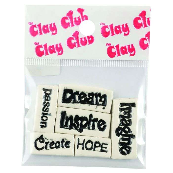 The Clay Club Assorted Clay Word Afrikaans/English Mosaic Tiles