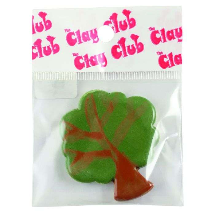 The Clay Club Assorted Clay Green Tree Mosaic Tiles