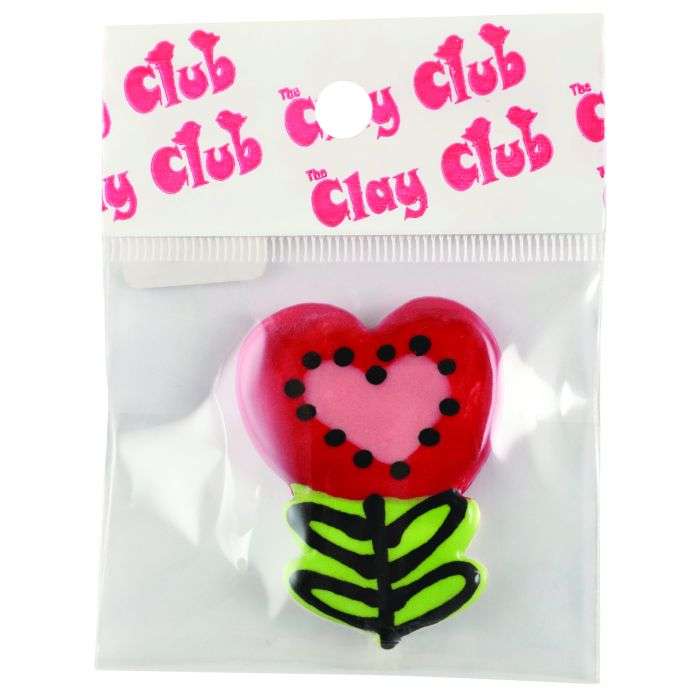 The Clay Club Assorted Clay Heart Flower Mosaic Tiles