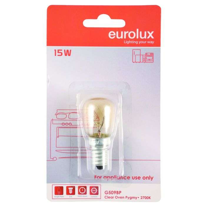 Eurolux E14 15W Warm White Appliance Pygmy Lamp