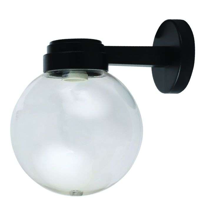 Eurolux Black Outdoor Bowl Outdoor Light 200mm