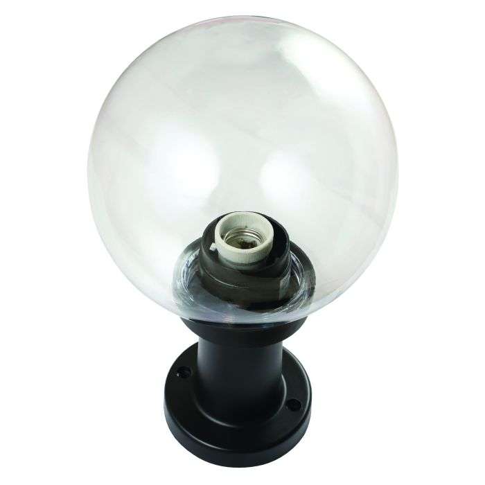 Eurolux 200mm Clear Bowl Outdoor Pillar Light