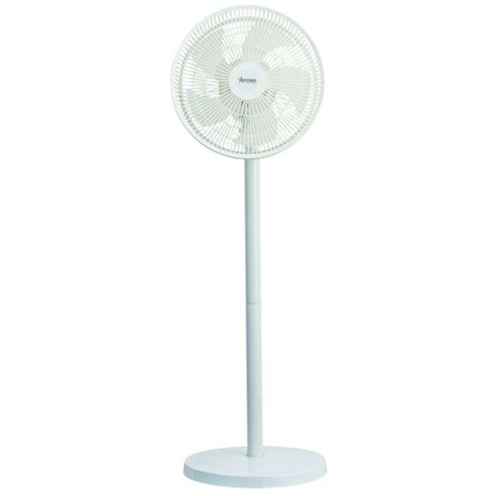 Bright Star White Rechargeable Oscillating Pedestal Fan 350mm