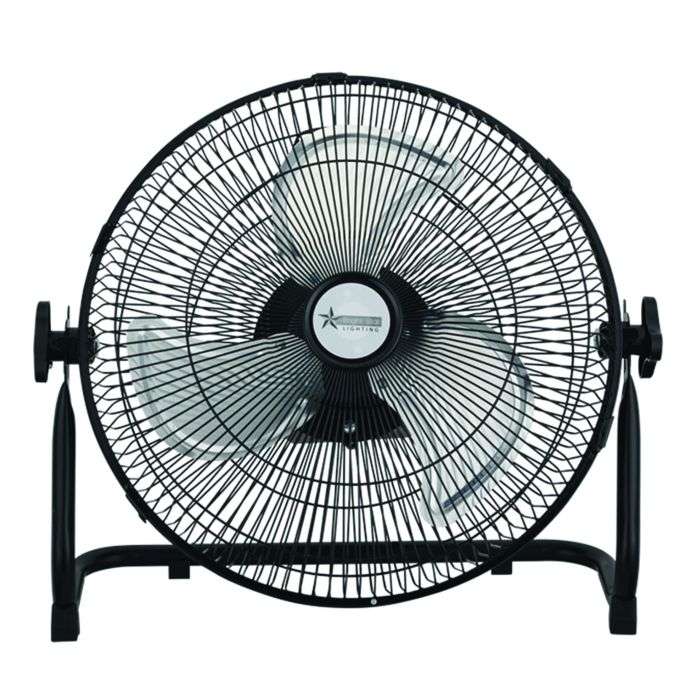 Bright Star Black Rechargeable Standing Fan 400mm