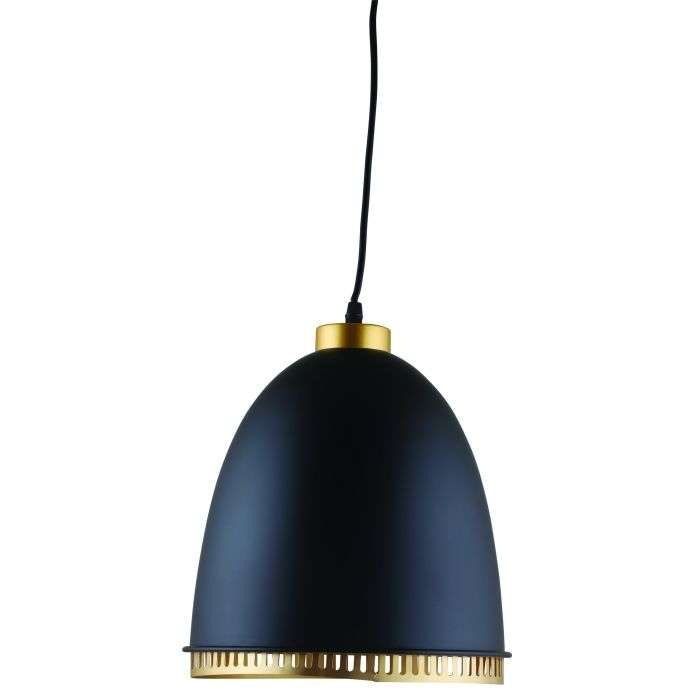 Bright Star Black & Gold Iron Pendant 250mm -