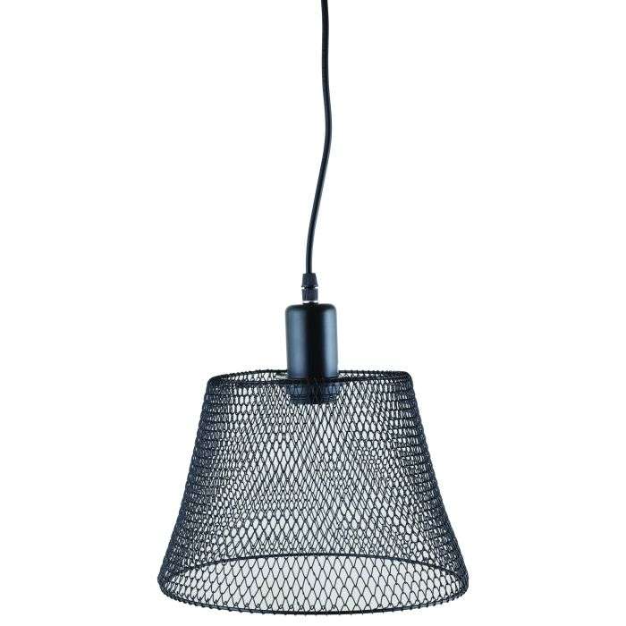 Bright Star Black Steel Mesh Pendant Light 250mm