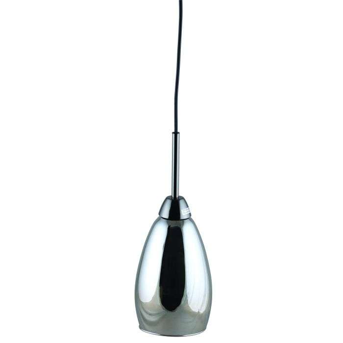 Bright Star Gun Metal Glass Pendant 115mm