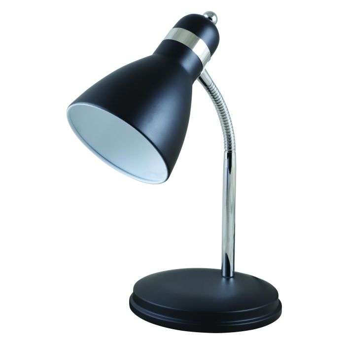 Bright Star Black Metal Small Flexi Arm Table Lamp