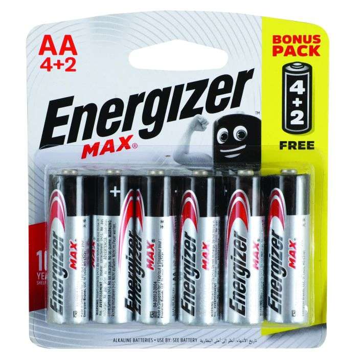 Energizer Max AA Batteries - 4 + 2 Pack