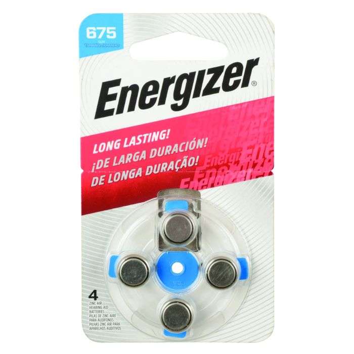 Energizer Blue AZ675 Hearing Aid Battery - 4 Pack