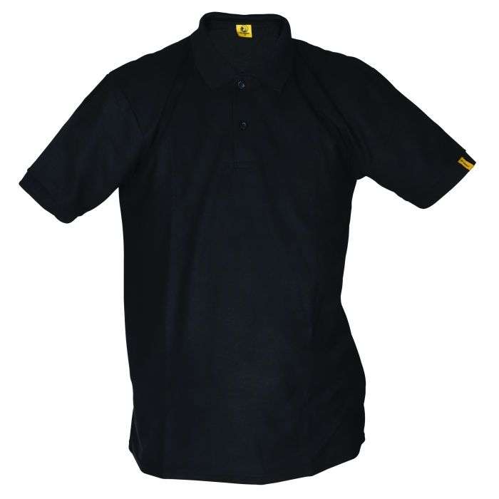 Dromex Black Pique Golf Shirt Medium
