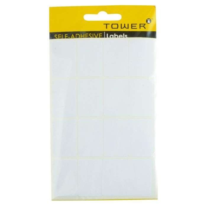 Towers White Labels 25 x 38mm - 320 Labels