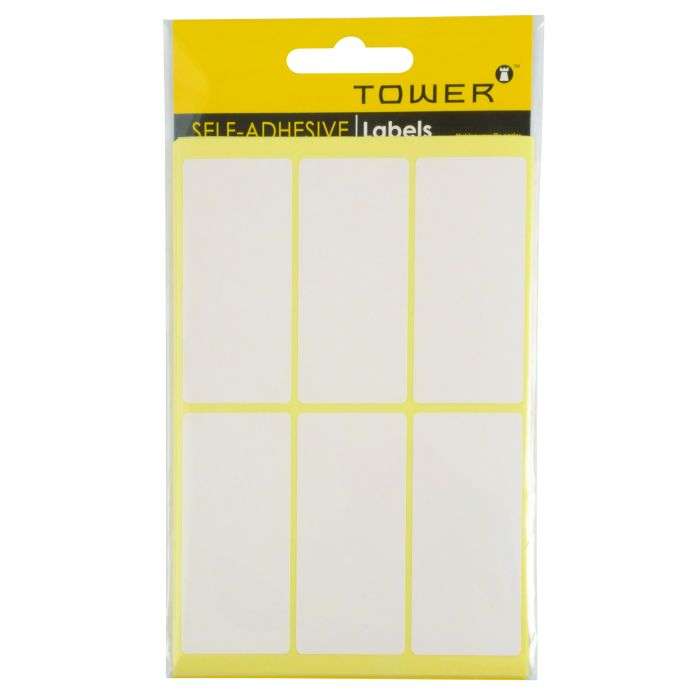 Tower White Labels 75 x 34mm - 120 Labels