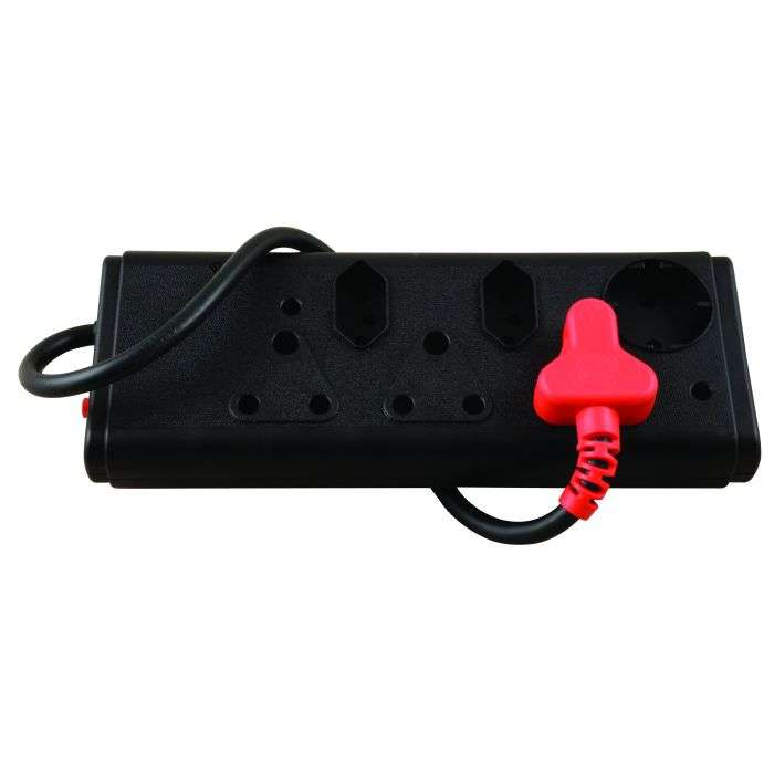 Lesco Black 6-Way Surge Protection Multiplug
