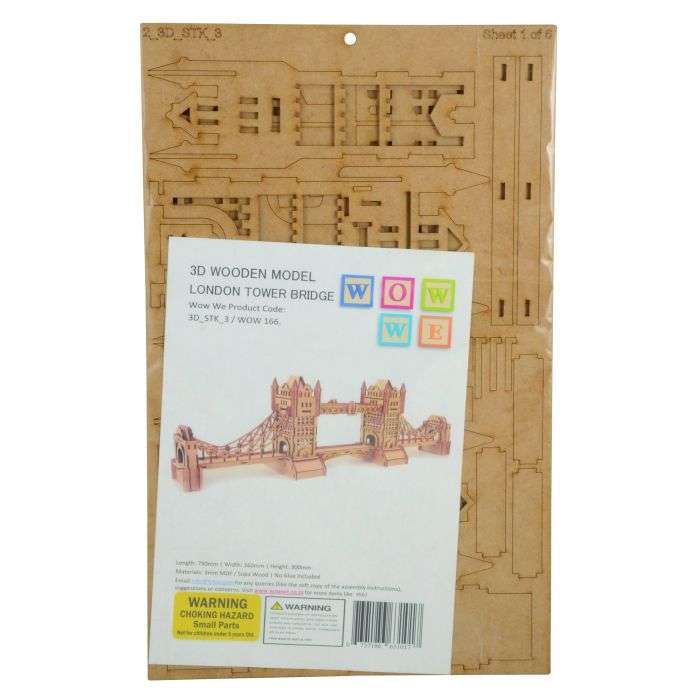 Wow We 3D Wooden Model London Tower Bridge