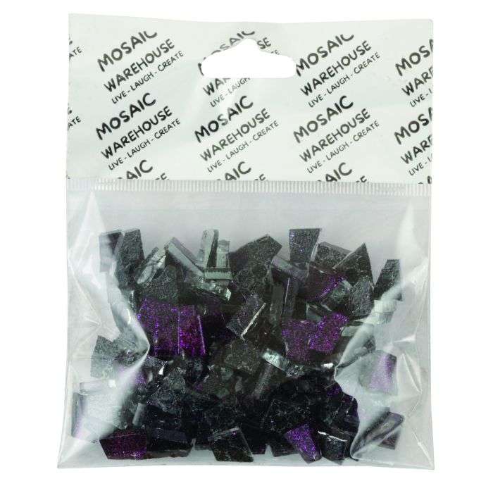 Mosaic Warehouse Pre Nip Deep Purple Glitter Mosaic Tiles