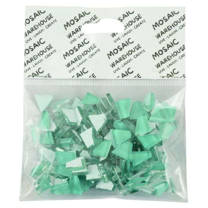 Mosaic Warehouse Pre Nip Teal Green Crystal Glass Mosaic Tiles